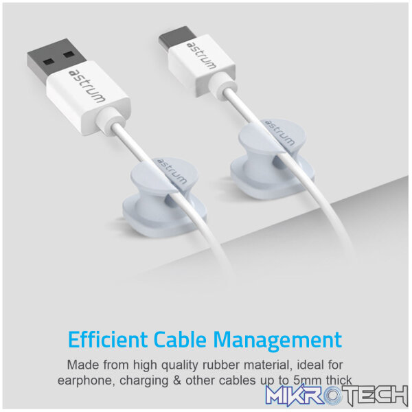 CO060 Mini Cable Organizer Clips - 4 Piece Set for Cable Management-Blue - Image 3